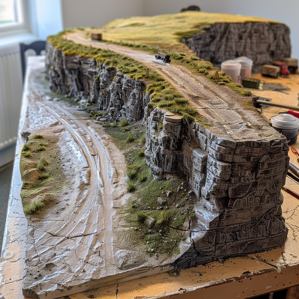 model railway hills and cliffs